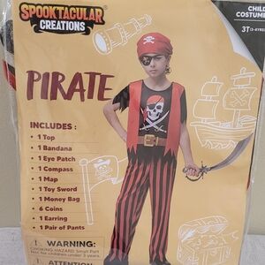 Pirate Costume for Kids - Red and Black